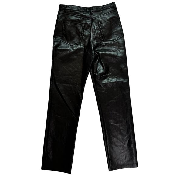 Wilfred Aritzia Melina Faux Leather Pants Black Women’s 8 Minimalist Futurism - Picture 4 of 16